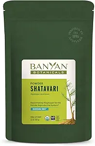 Banyan Botanicals Shatavari Powder – Espárragos Orgánicos Racemosus Root Powder – Rejuvenecedor Adaptógeno Tonic Que Apoya un Sistema Reproductivo Saludable* – 3.5 oz. – No GMO Sosteniblemente Fuente Vegan