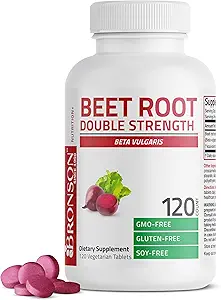 Bronson Beet Root Double Strength, Non-GMO, 120 Vegetarian Tablets