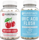 PUREFINITY Uric Acid Flush &amp; Cleanse Capsules + Tart Cherry Extract Capsules