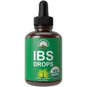 USDA Organic IBS Relief 5-in-1 Liquid Drops. for Ingestion, Bloating, Gas. Irritable Bowel Supplement with 5 Organic Ingredients. Aceite de menta, semilla de hinojo, Flor de manzanilla, Rosemary, Basil Santo