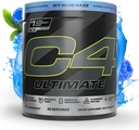 Cellucor C4 Ultimate Pre Workout Powder - Sugar Free Preworkout Energy Supplement for Men &amp; Women - 300mg Caffeine + TeaCrine + Dynamine + Creatine - ICY Blue Razz, 20 Servings