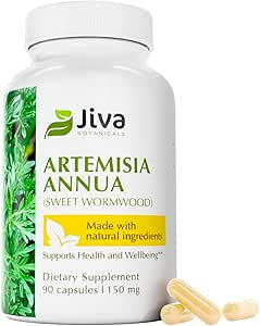 Jiva Botanicals Artemisia Annua Sweet Wormwood Capsules - Soporte Immune System & Normal Liver Health - Made in The USA - 90 cápsulas