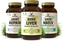 HEART & SOIL Joint & Mobility Stack – 3 Items: Bone Marrow & Liver, Joint Strength & Repair, Skin, Hair & Nails for Full-Body Wellness, Collagen Support, Flexibility, and Recovery