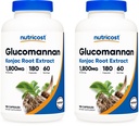 Nutricost Glucomannan 1,800mg Por Serving, 180 Capsules (2 Botellas)