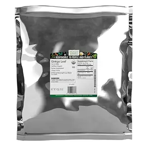 Frontier Co-op Organic Ginkgo Leaf, 1lb Bulk Bag, Cut and Sifted ← Dried Ginkgo Biloba Leaf ← Ideal para usos de té y hierbas, Kosher
