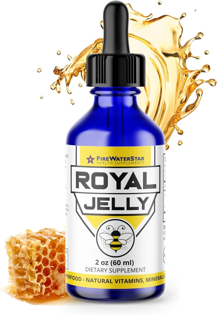 FWS Royal Jelly Bee Powered Superfood, Vitaminas Naturales, Minerales, Antioxidantes, Organic, Food of The Emperors, Nutrient-Rich Supplement, Non-GMO, Supports Well-Being and Skin Health