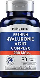 Piping Rock Hyaluronic Acid Capsules TEN 900mg TENIDO 90 Píldoras TENIDO Suplemento con MSM y Collagen ANTE Premium Complex for Women and Men TEN NO-GMO, Gluten Free