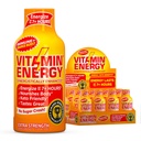 Vitamin Energy Immune+ Extra Strength Energy Shot – Orange Burst – 100% DV B-Vitamins &amp; 260mg Caffeine – Zero Calories, Sugar-Free, Vegan, – Immunity & Energy Support – 1,93 fl oz, 12-Pack