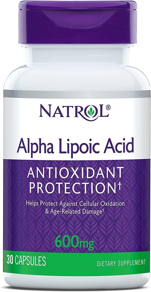 Natrol Alpha Lipoic Acid 600 mg Capsules 30 ea (Pack of 4)