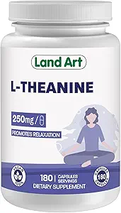 L-Theanine 250mg 180 Vcaps - Bonus Size - 180 Servings - HIGH Potency - Promotes Relaxation - Vegan
