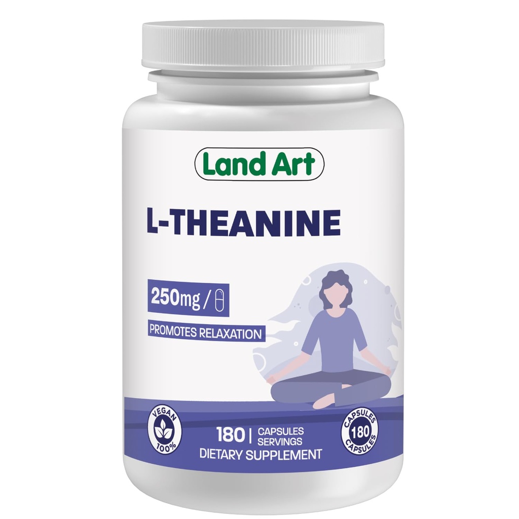 L-Theanine 250mg 180 Vcaps - Talla de Bono - 180 Servimientos - alta potencia - promueve la relajación - Vegan