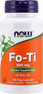 Ahora Fo-Ti, Ho Shou Wu, 560mg, 100 Veg Capsules (Pack of 3)