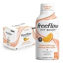 Freeflow Fit Energy Shots, Orange Slice, Natural Caffeine Boost con L-theanine, Ginseng, Vitaminas, Prebióticos, Electrolitos (6 Conde, 2oz Shots)