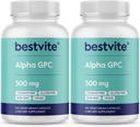 Alfa GPC 600mg por servicio (240 cápsulas vegetarianas) (120x2) - No Stearates - Vegan - No GMO - Gluten Gratis