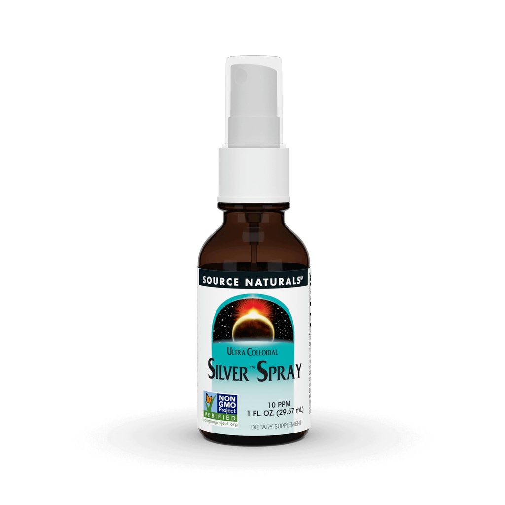 Source Naturals Ultra Colloidal Silver Spray 10 ppm for Wellness Support - 1 Fluid oz