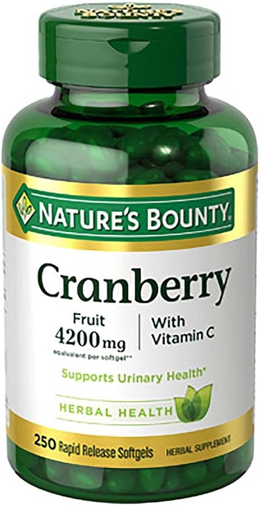 Arándano de la naturaleza con vitamina C 4200 mg, 250 Softgels (Pack of 3)