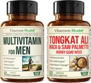 Vimerson Health Multivitamin for Men ' Tongkat Ali for Men with Horny Goat Weed, Maca Root Powder, Tribulus Terrestris, Saw Palmetto Extract
