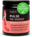 LEGION- All Natural Nitric Oxide Preworkout Drink to Boost Energy, Creatine Free, Naturally Sweetened, Beta Alanine, Citrulline, Alpha GPC (Watermelon)
