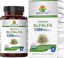 Brieofood Organic Alfalfa 1500mg, 45 Servings, Vegetarian, Gluten Free, 90 Tablets Vegetarianos
