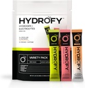 Hidrofy Hidrogen Water + Electrolytes Drink Mix - Vaiety Pack ← H2 Hydration Packets with Molecular Hydrogen, Sodium, Potassium, Magnesium ← Lime Lemon, Raspberry, Orange + Caffeine TEN 12 Conde
