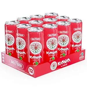 MITRA-9 Bebidas Botánicas - Strawberry Watermelon Sparkling Kava Bebida con Kava Extracto Root - Mood Enhancer - Planta Basada - promueve la calma natural y la claridad (12 Fl. Oz) (12)