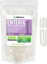 XPRS Nutra Size 00 Empty Capsules - 100 Conteo Clear Enteric Coated Empty Gelatin Capsules - Delayed Release Pills - DIY Capsule Filling - Pure Bovine Empty Enteric Gel Caps