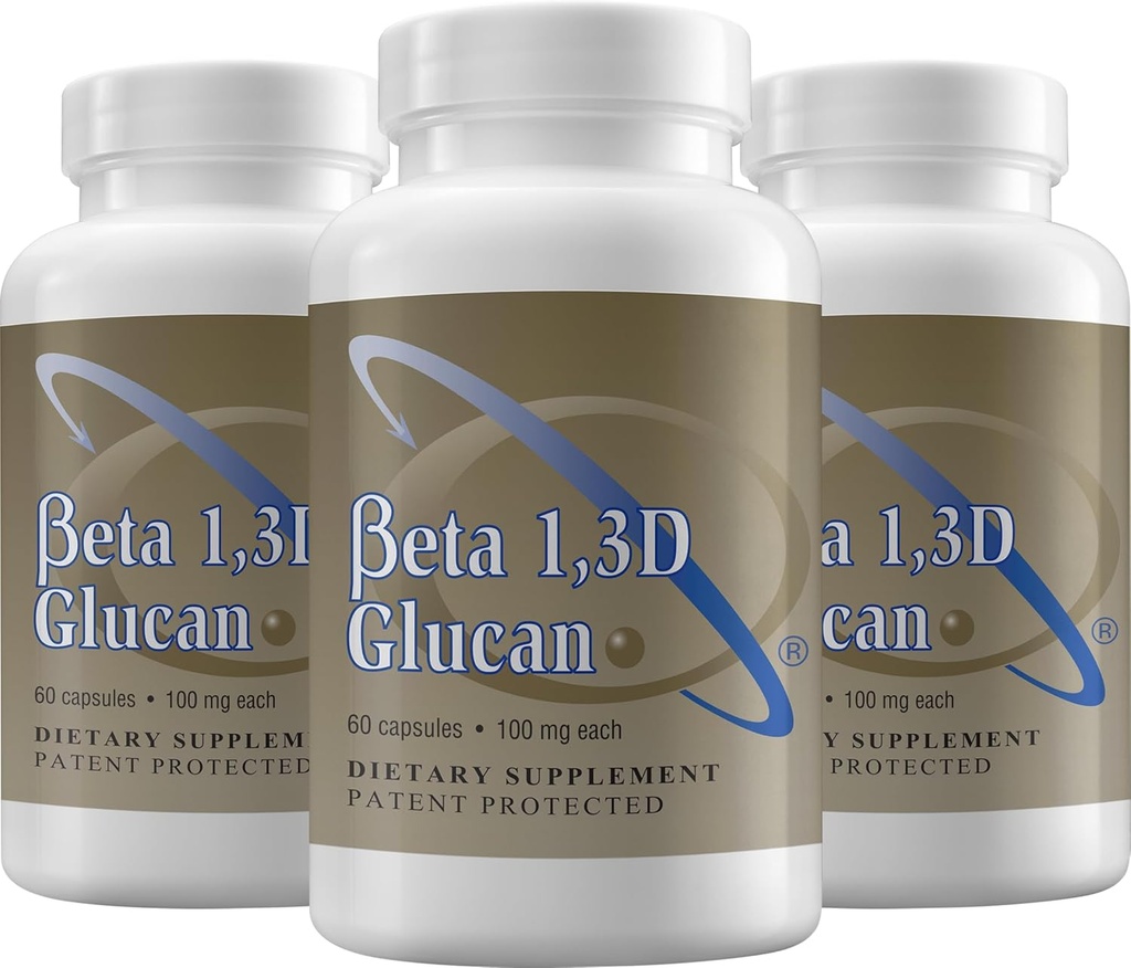 Transfer Point Immune Support Supplement Highly Purified Beta 1,3D Glucan 100 mg per Capsule (beta-glucan Fiber) (Pack of 3)