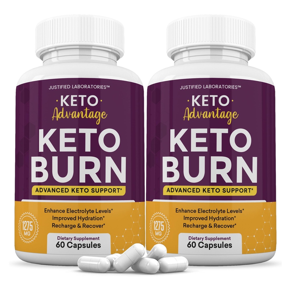Laboratorios justificados (2 Pack Keto Advantage Keto Burn Pills 1275MG Nueva &amp; Mejorada Fórmula Contiene Vinagre de manzana Vinagre Virgen Extra Aceite de Oliva Powder Green Tea Leaf 120 Capsules