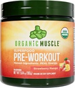 USDA Organic Pre-Workout Powder, Strawberry Mango ← Clean Energy Without Jitters ← Rendimiento Natural Boost ← No Artificial Sweeteners  20 Superfoods ← Bajo Caffeine, 20 Servings