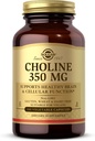 Solgar Choline 350 mg - 100 Vegetable Capsules - Non-GMO, Vegan, Kosher - 100 Servings
