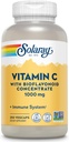 SOLARAY Vitamina C 1000mg con Bioflavonoides Concentrate - Vitamina C Capsules con Rosa HIPS y Cereza Acerola - Antioxidante, Salud del Corazón y Apoyo Inmunitario Suplemento, Vegano, No GMO, 250 Servimientos
