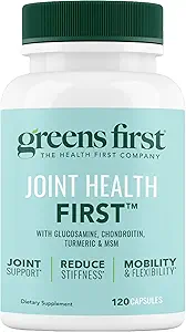 Greens First Joint Health First - Natural Joint Support Supplement with MSM, Turmeric, Ashwagandha, " Ginger - for Joint Support - Non-GMO/Dairy-Free/Gluten-Free (120 Softgels)