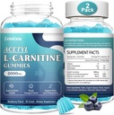 2 Pack Sugar Free Acetyl L-Carnitine Gummies, L-Carnitine Supplement for Women &amp; Men, con Vitamina C &amp; B12, ALCAR for Energy, Brain & Heart Health Support, Vegan, Non-GMO, 120 Conde