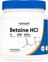 Nutricost Betaine HCl Powder 500 Grams - Gluten Free, Non-GMO
