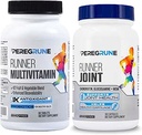 Runner Multivitamin &amp; Joint Support Suplemento – Antioxidantes, Complejo de vitamina B, Probióticos para la salud, energía, resistencia, recuperación - Glucosamine Chondroitin, MSM – GMP Running Suplementos