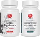 Zen Haus Iodine y Immune Bundle - 12,5 mg Complejo de yodo con la Fórmula de Apoyo Inmune y Respiratorio