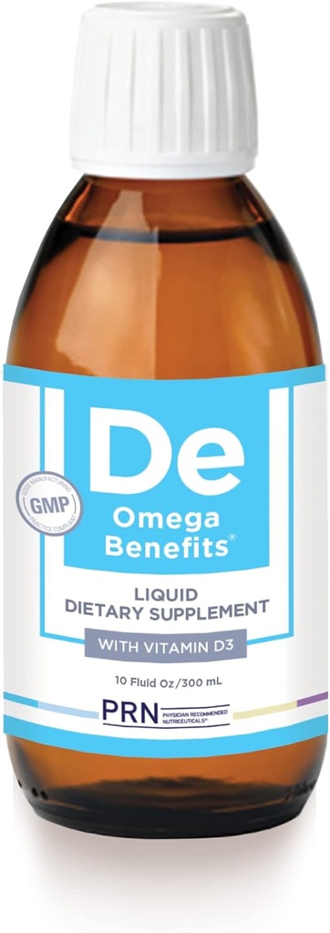 PRN DE Omega Ventajas Liquid Supplement - 10 oz, 60-Day Supply - Re-Esterified Omega 3 Triglyceride Form with 1680mg EPA, 560mg DHA &amp; Vitamin D for Dry Eye Support