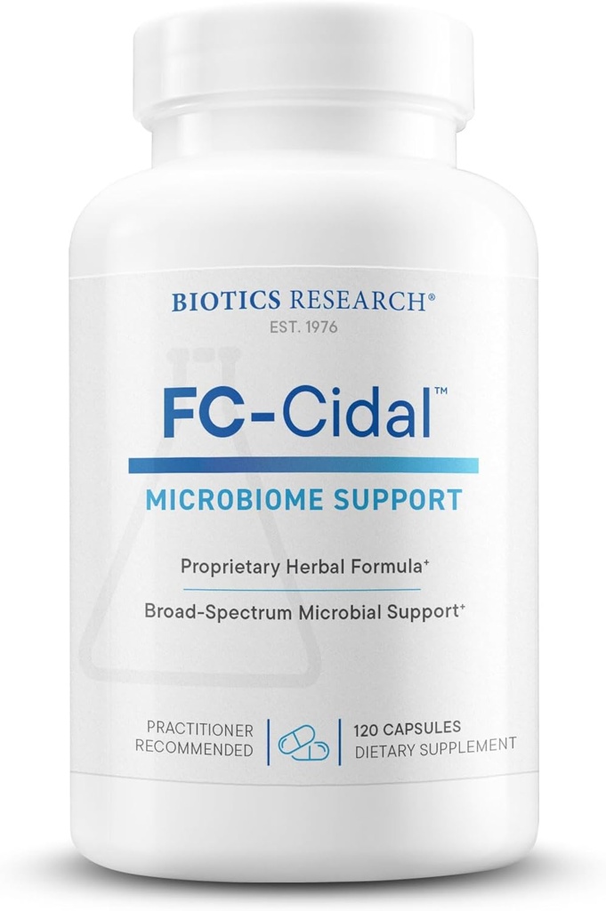 Biotics Research FC CidalTM Herbal Blend Complete GI Gut Health for Women &amp; Men- 500 mg/Serving - 7 Herbs Proprietary Blend Supplement Supports Healthy GI Function and Microbial Balance 120 Capsules