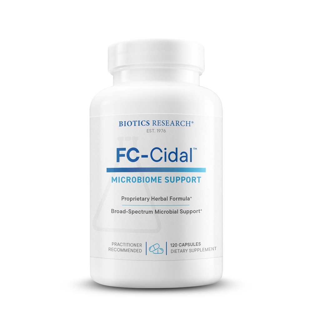 Biotics Research FC CidalTM Herbal Blend Complete GI Gut Health for Women &amp; Men- 500 mg/Serving - 7 Herbs Proprietary Blend Supplement Supports Healthy GI Function and Microbial Balance 120 Capsules