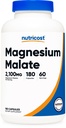Nutricost Magnesium Malate 2,100mg, 180 Capsules - Vegetarian, Non-GMO, Gluten Free
