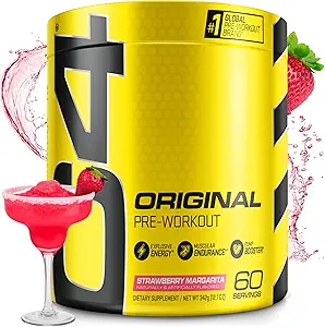 Cellucor C4 Original Pre Workout Powder Strawberry Margarita ← Vitamin C for Immune Support ← Sugar Free Preworkout Energy for Men &amp; Women ← 150mg Caffeine + Beta Alanine + Creatine tención 60 Servings