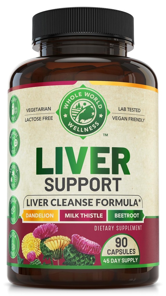 Advanced Liver Cleanse Detox " Repair Formula for Adult with Milk Thistle, Organic Liver Detox " Support Supplement for Men and Women, 90 Pills Liver Repair " Detox Support, 512mg (45-Day Supply)