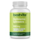 BESTVITE Gymnema Sylvestre 500mg (120 cápsulas vegetarianas) - Estándarizado al 75% Ácido Gimnemico - No Stearates - No Fillers - No Flow Agents- Vegan - No GMO - Gluten Free