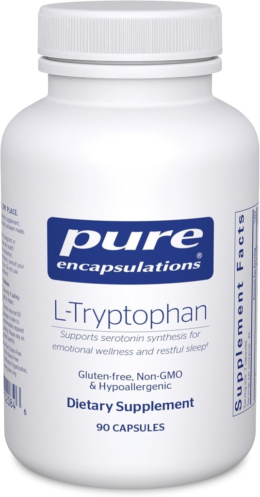 Pure Encapsulations L-Tryptophan ← Amino Acid Supplement for Relaxation, Serotonin Support, PMS, and Sleep*