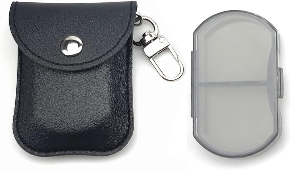 VOFOON Pequeño Organizador de Píldoras, Caja de Píldoras de Viaje para Purse, Soporte de Llavijas, Contenedor de Píldora de Píldoras de Bolsillo, 2 veces al día Medicina Portable diario Caso de vitaminas, Caja de aceite de pescado, Caja de suplemento