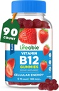 Lifeable Sugar Free Vitamin B12 Gummies | 1000 mcg | Great Tasting B12 Vitamins Gummies | Energy, Mood, and Metabolism Support | B 12 Vitamin Gummies for Men, Women, Adults | 90 Gummies