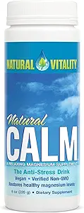 Natural Vitality Calm, Magnesium Citrate Suplemento, Anti-Stress Drink Mix Powder, Unflavored - 8 Ounce (Packaging May Vary)