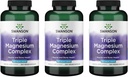 Complejo de Magnesio Triple Swanson - Suplemento Mineral - Soporte Natural - Destacando Citrato, Oxido &amp; Aspartate - (300 cápsulas, 400 mg cada, 3 paquete)