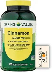 Spring Valley Cinnamon 1000 mg Suplemento dietético, 400 cápsulas con cuenta con organizador de píldoras