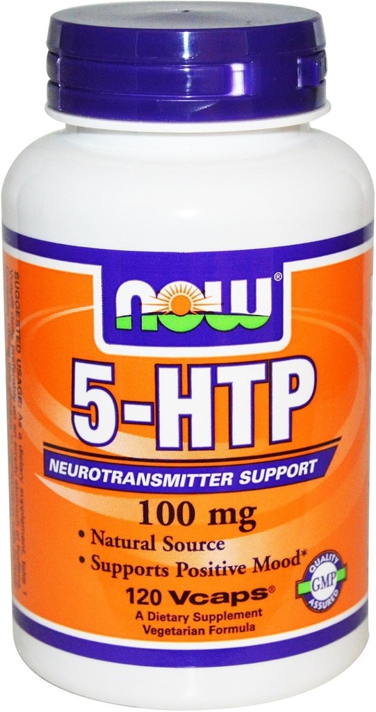 Ahora Alimentos, 5-HTP 100 mg Vegetariano, 240 cápsulas (120 x 2 Pk)